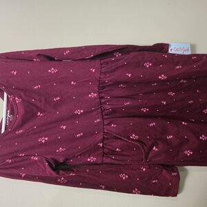 Cat & Jack Burgundy Floral Dress
